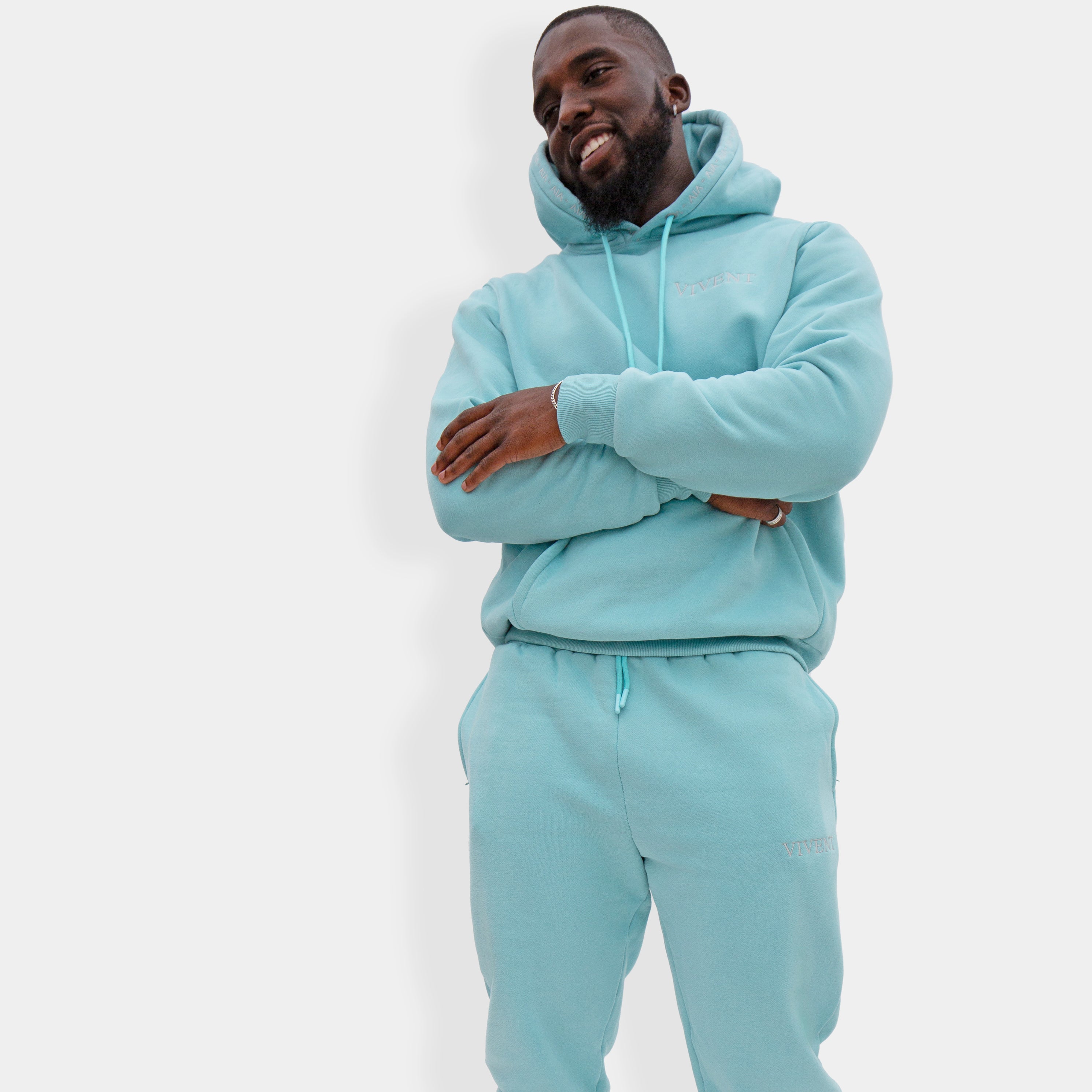 Mens Essence Hoodie | Azure Green