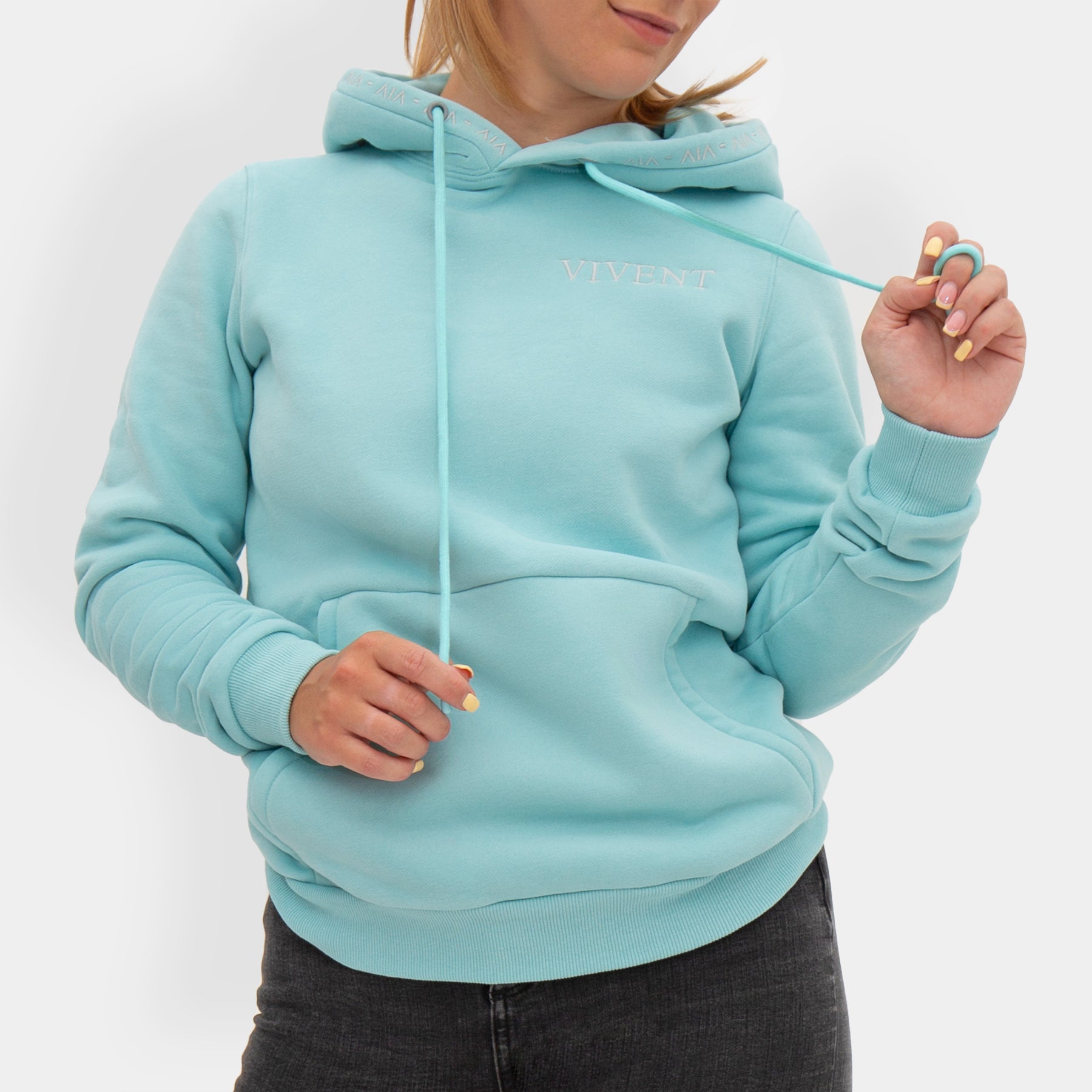 Womens Essence Hoodie | Azure Green