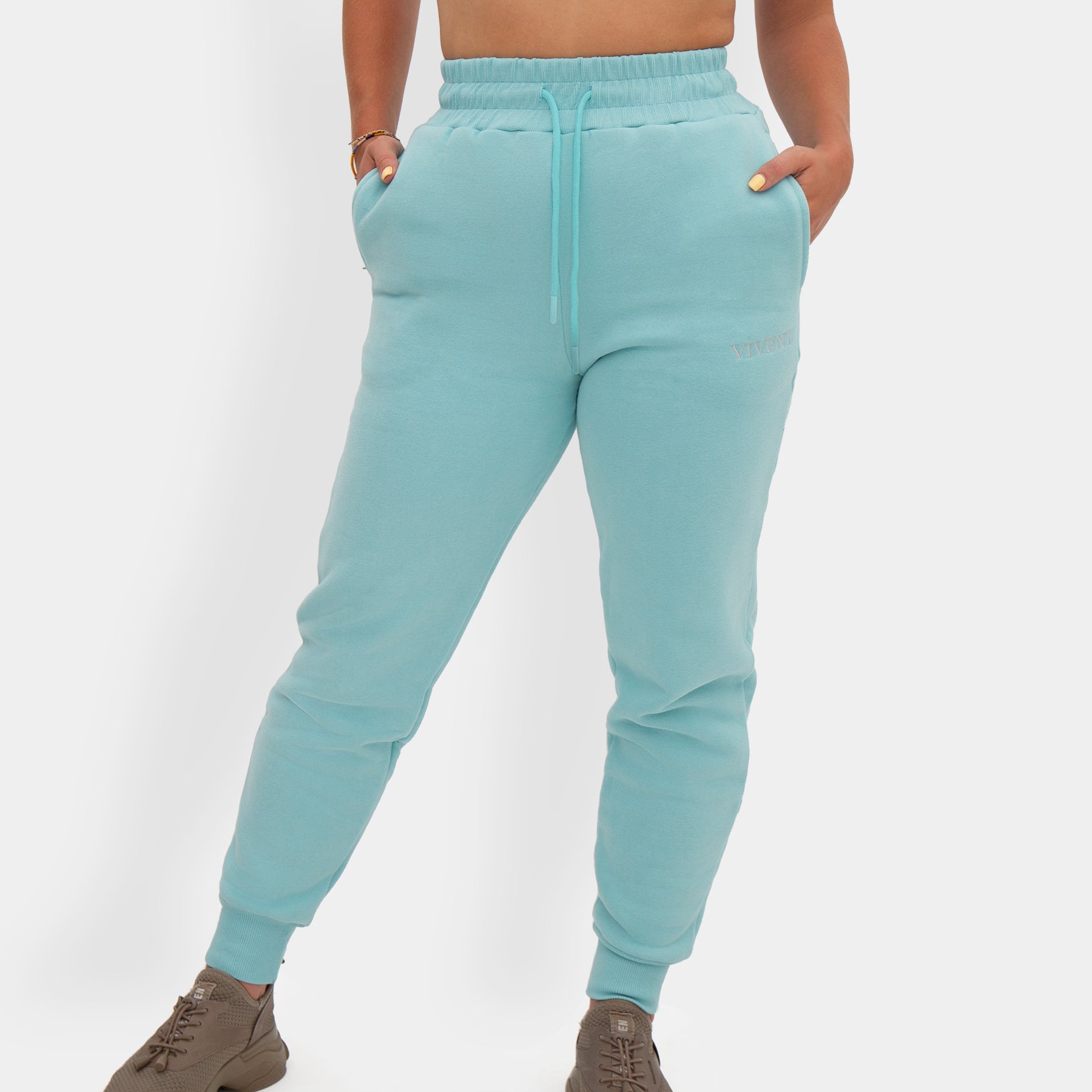 Womens Essence Joggers | Azure Green